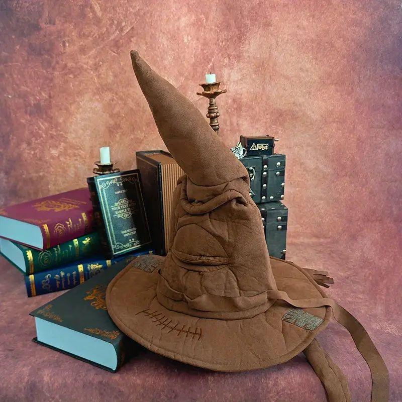 Vintage Style Witch Wizard Hat, 1 Count Retro Style Witch Hat, Sorcerer's Hat for Halloween Carnival Costume Party Role Play