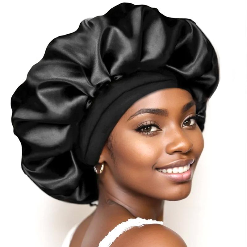 Jarin Hair Satin Bonnet Silk Bonnet for Sleeping Layer Satin Lined Hair Bonnet with Tie Band Bonnets for Women