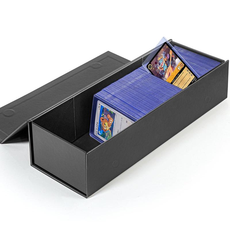 Trading Card Storage Box, Card Organiser with Magnetic Lid, Baseball Card Storage Box, Top-loading Storage Box, Playing Card Case. Waterproof.