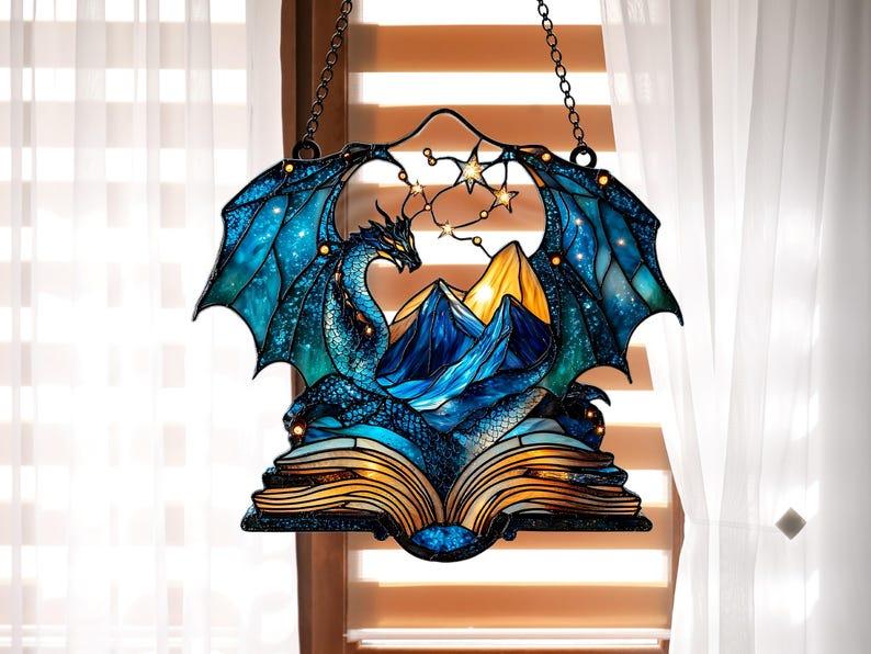 Night Court Acrylic Suncatcher, Fantasy Book Lover Window Hanging, Bookish Gift for Readers, Decorative Starlight Ornament, Home Decoration