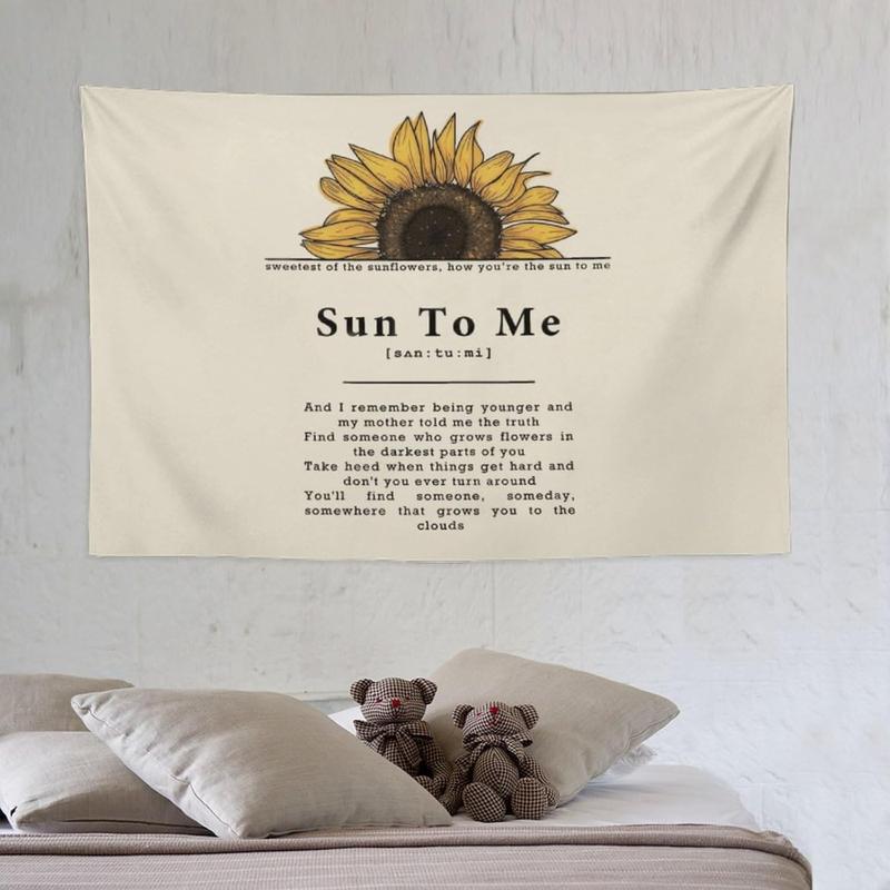 Sun to Me Lyrics Country Music Tapestry 40x60 Inch Posters Wall Hanging Art for Home Bedroom Living Room Dorm Decor Banner Gift