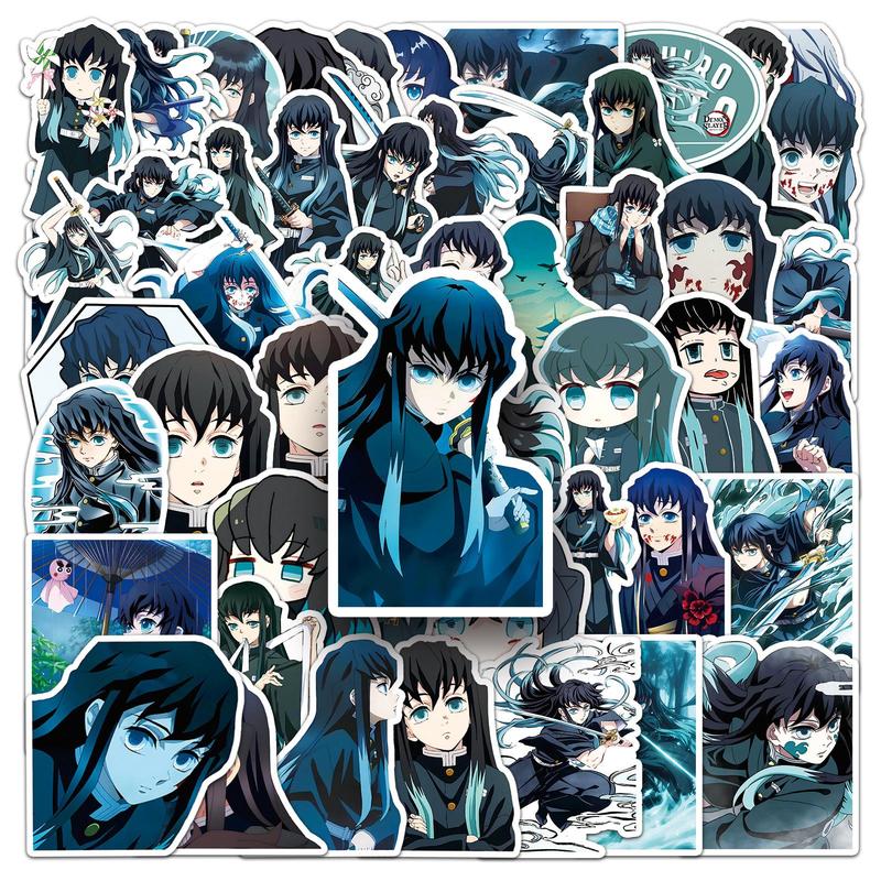 Anime Character Pattern Sticker, 50pcs Waterproof Self Adhesive Decor Paper, Decor Sticker for Gift Greeting Card Water Bottle Laptop Phone