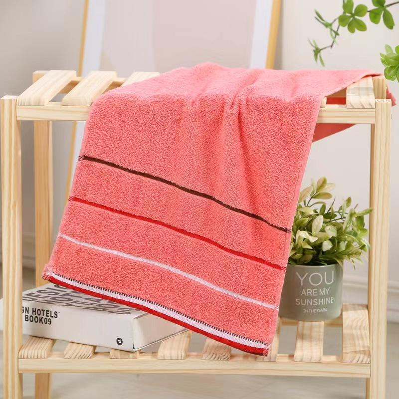 Soft Absorbent Hand Towel, 4 Counts set Striped Pattern Quick Drying Towel, Bathroom Supplies for Home Hotel Salon Dormitory