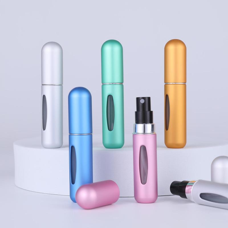 Portable Mini Perfumes Bottles, 5pcs Refillable Spray Bottles, Travel Perfume Atomizers, Portable Travel Spray Bottles, Empty Cosmetic Bottles For Perfume