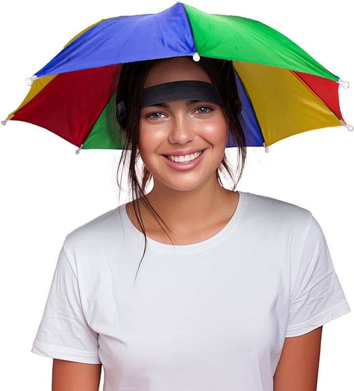 Novelties Umbrella Hat - Handsfree, Comfortable Design for Camping, Fishing, Gardening for Outdoor Sun Protection, Fits Men