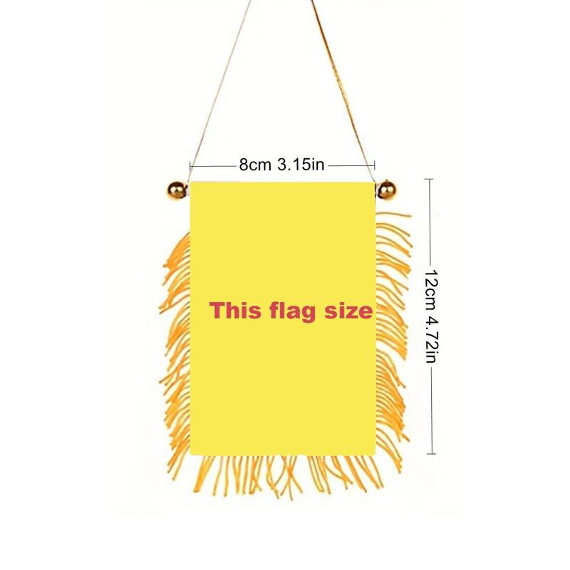 Jamaica Window Hanging Flag, Mini Flag Banner, Car Rearview Mirror Decor, Fringed Hanging Flag with Suction Cup