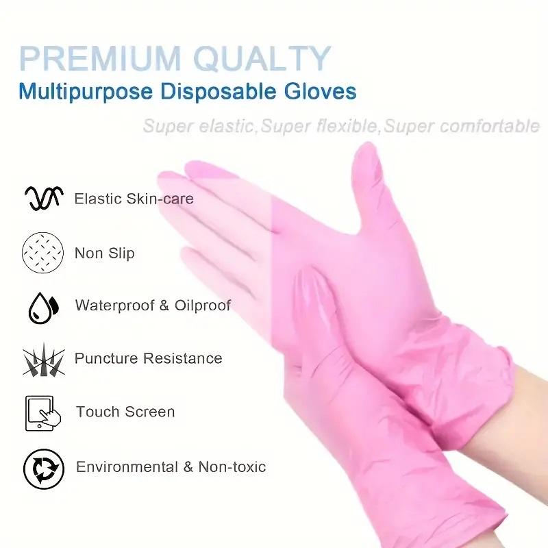 100pc Disposable Nitrile Exam 3-mil Latex Free Medical Cleaning Food-Safe Gloves