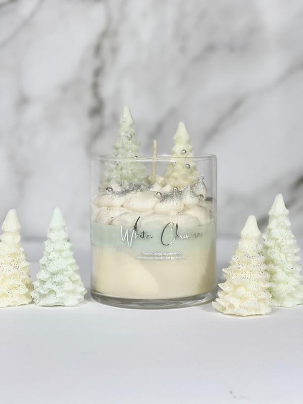 White Christmas Candle (16 oz) Birthday Gift, Gift For Her, Best Gift , Christmas Gift, Soy Candle, Dessert Candle, Christmas Candle