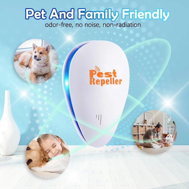 Ultrasonic Pest Repeller Plug in 6 Pack Repellent Control Rodent Mice Indoor, Outdoor, Patio Home