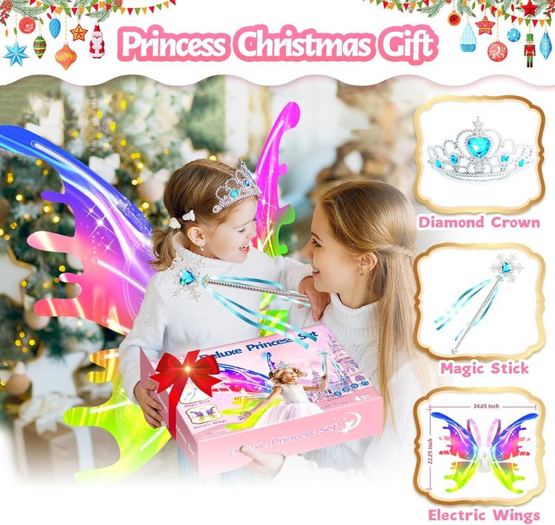 New upgraded model LED Light Up Butterfly Wings, 1 Count BatteryPowered Colorful Glowing Butterfly WingsNovelty Lighting for Party, Festival &Holiday, Christmas Decoration (Batteries NotIncluded)，Birthday gift for children