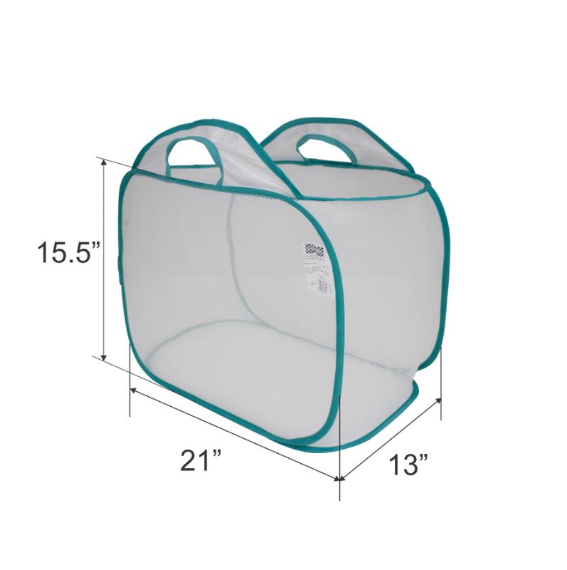 White Mesh Pop-up Laundry Basket 21