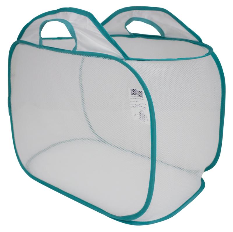 White Mesh Pop-up Laundry Basket 21