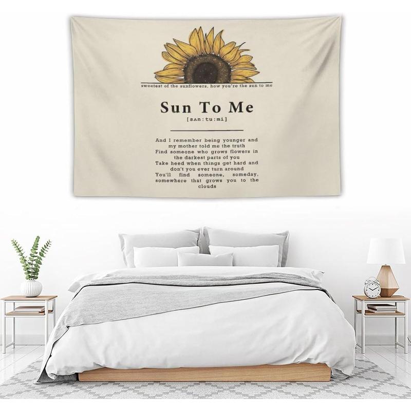 Sun to Me Lyrics Country Music Tapestry 40x60 Inch Posters Wall Hanging Art for Home Bedroom Living Room Dorm Decor Banner Gift