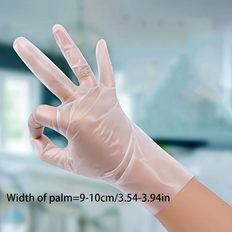 100pcs, Disposable TPE Gloves, Clear Food Grade Thickened Gloves, Powder Free Anti-Static, Suitable For Kitchen Cleaning, Household Cleaning, Food Processing, Baking, Beauty Hairdressing, Pet Care, Painting