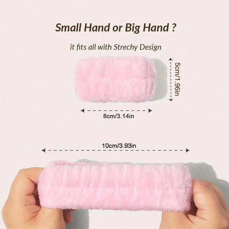 Reusable Wristband, 2pcs Soft Absorbent Face Washing Wristband, Bathroom Accessories for Girls & Women