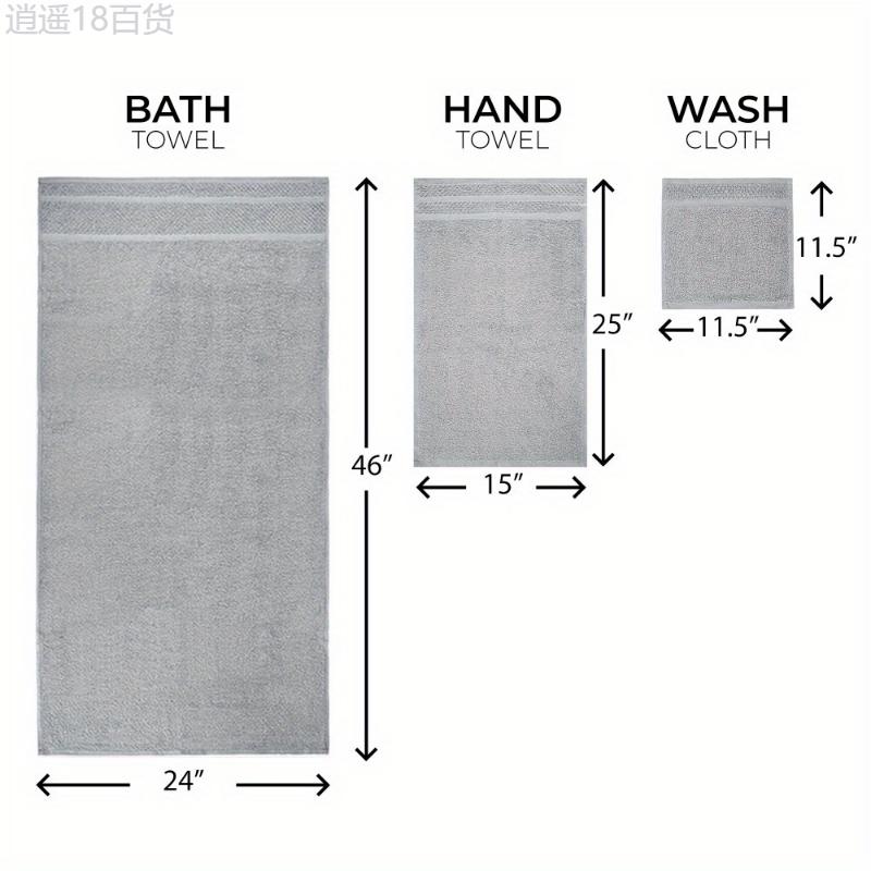 10 Piece Towel Set with Upgraded Softness & Durability, Grey Cotton Resistant