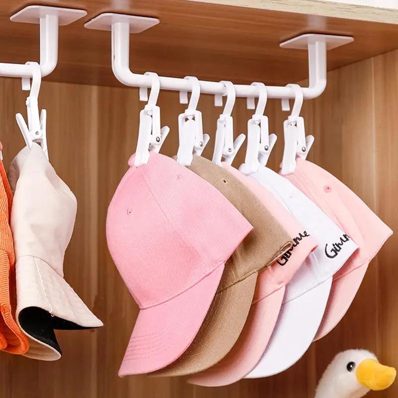 L-shaped Baseball Caps Organizer, Wall Mounted Hat Hooks, Multifunctional Home Clothes Organizers for Kitchenware & Paper Towels, Summer for Gift