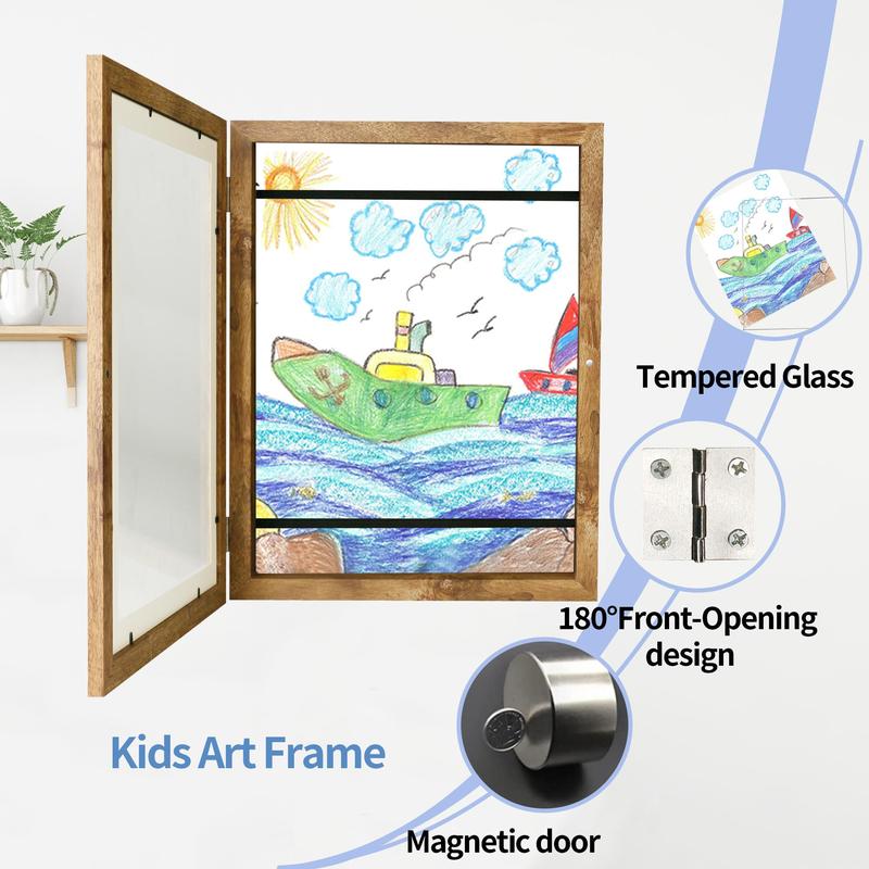 12''x 9'' Kids Art Frames Front-opening, Kids Artwork Frames Changeable, A4 Artwork Frames for Children Photo Storage, Art Projects, Schoolwork