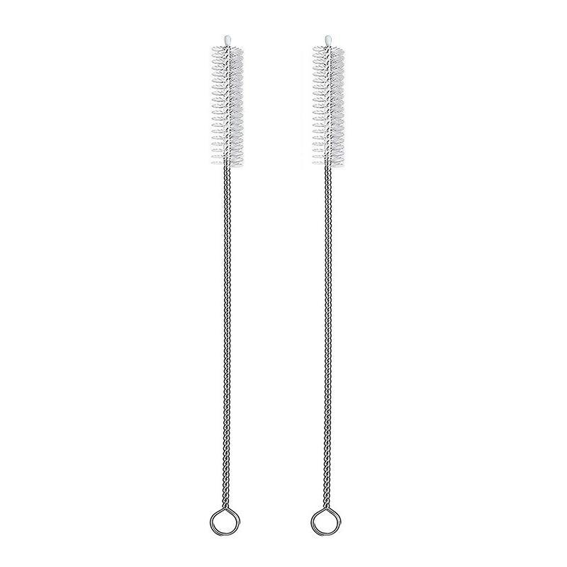 Stainless Steel Straw Brush Set, 2 Counts Drinking Straw Cleaning Brush, Straw Cleaner For Home Office Use, Summer Essentials, Summer Drinkware Accessories, 2024 Kitchen Gadgets