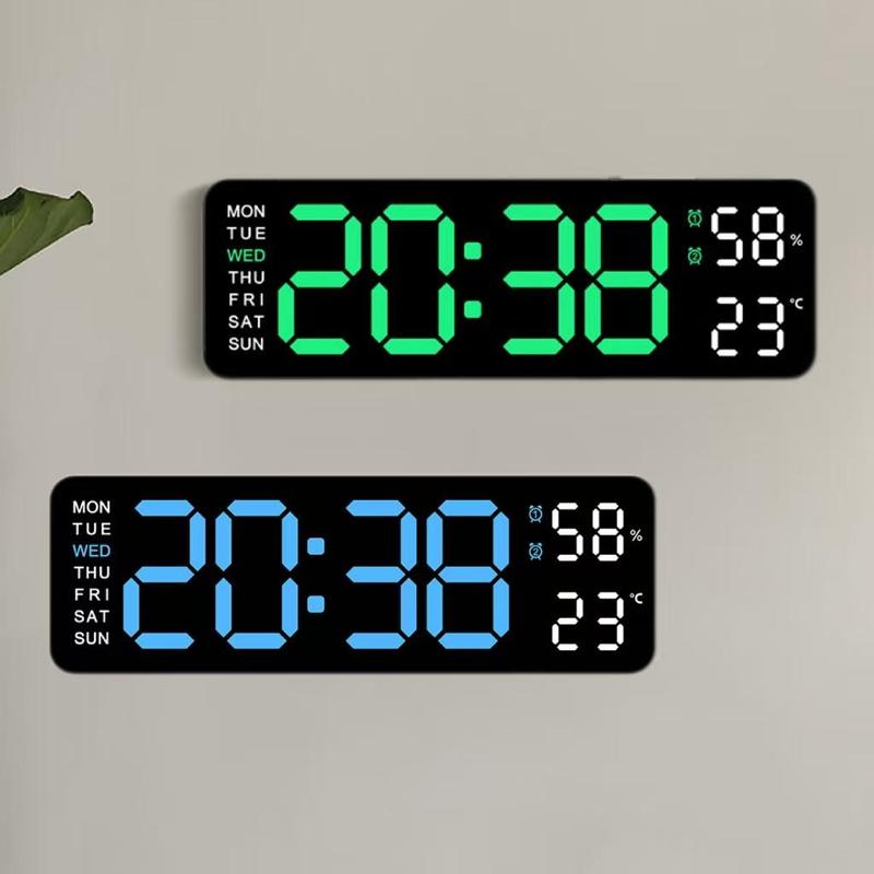 Modern Simple Digital Clock, 1 Count Multifunctional Hangable Alarm Clock, Large Digital Clock with Alarm Function, Suitable for Home Office Bedroom [Battery Required, without Battery]