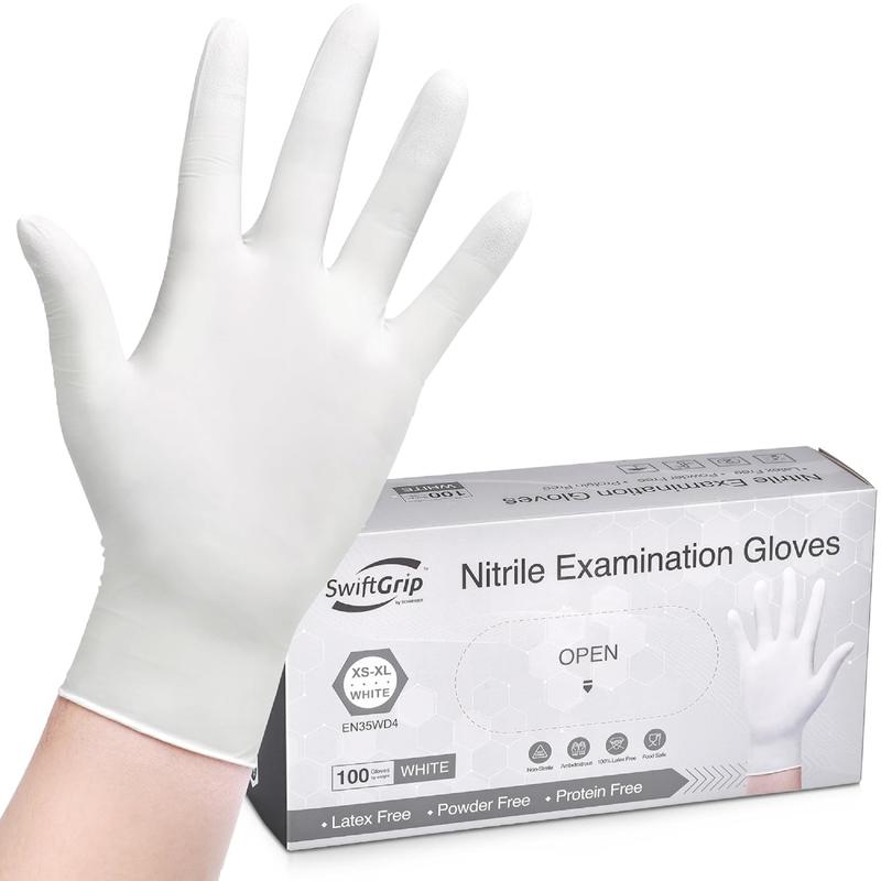 100pc Disposable Nitrile Exam 3-mil Latex Free Medical Cleaning Food-Safe Gloves