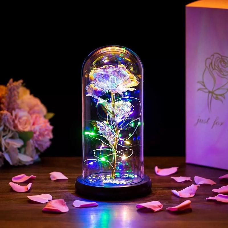 Rose Flowers Gifts for Women,Glass Dome Rose Gifts for Mom Wife Grandma,Birthday