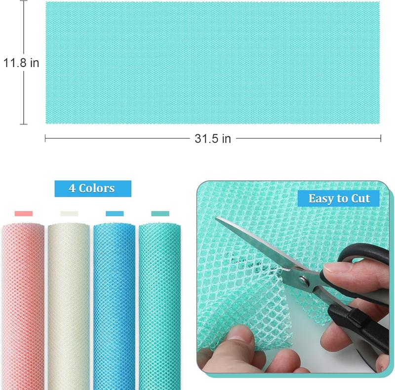 4 count   Net, Long  Net Sponge, Nylon  Net Cloth,  Washcloth,  Scrubbers for Use in Shower,  Scrubber  Smoothers for Bath (Multicolor 4)