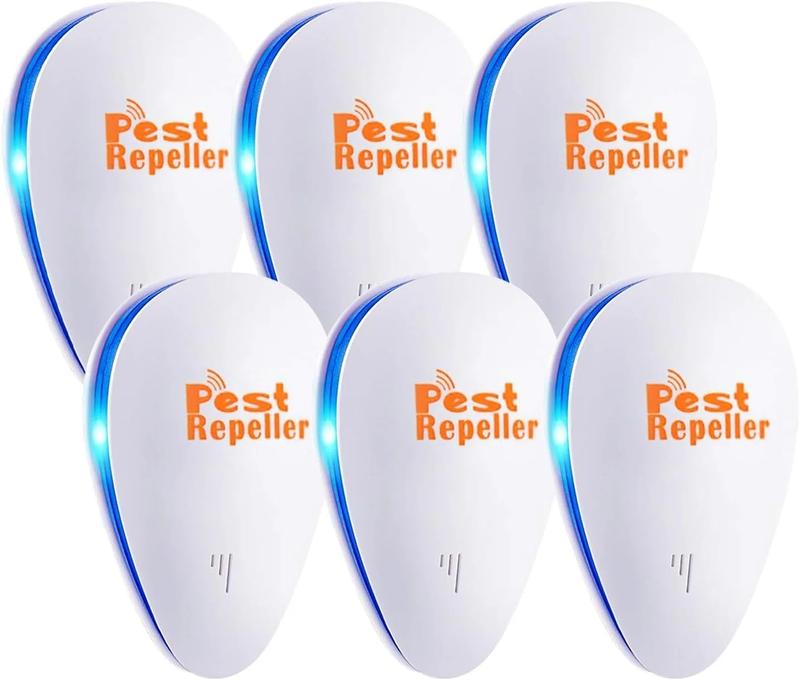 Ultrasonic Pest Repeller Plug in 6 Pack Repellent Control Rodent Mice Indoor, Outdoor, Patio Home