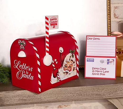 Mr. Christmas Santa's Enchanted Mailbox with Stationery