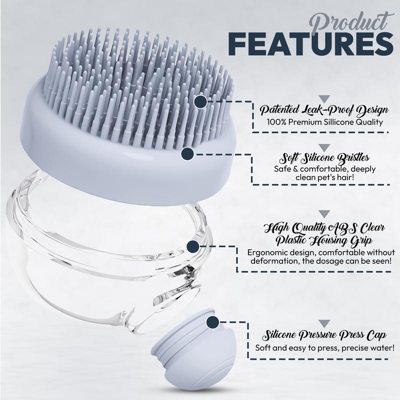 Fillable Silicone Scalp Massager Brush for Gentle Scrubbing & Dandruff Removal - Use with Shampoo in Shower