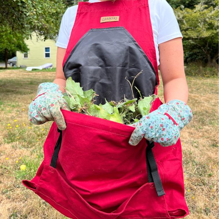 Grampa's Garden Apron - Cross Back Gardening Apron With Pockets For Women & Men | Harvest Apron with Large Kangaroo Pouch…