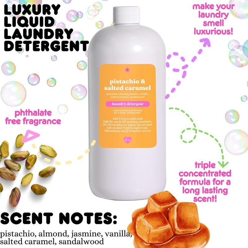 Luxury Liquid Detergents - 32oz Household Scented Laundry Detergent - Long-lasting Scent