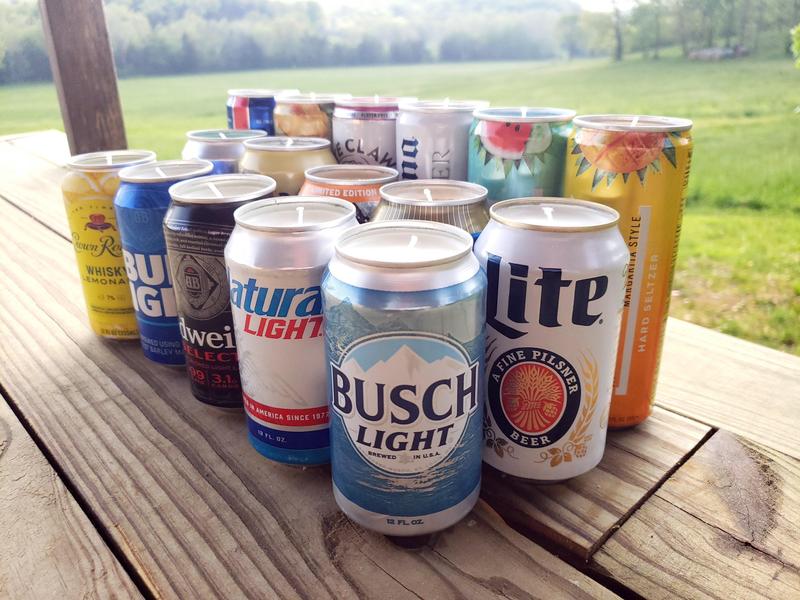 Beer Can Candles