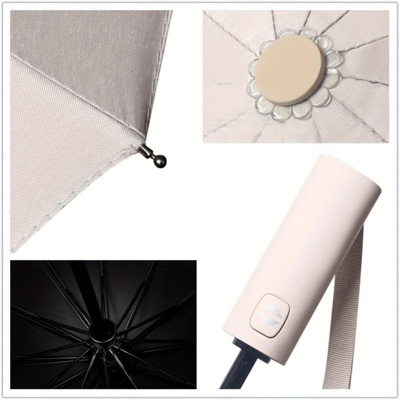 12-Rib Automatic Folding Umbrella - Storm-Defying, Super Waterproof, Sun & Rain Dual-Use, Advanced UV Protection, Extra-Sturdy Windproof Frame