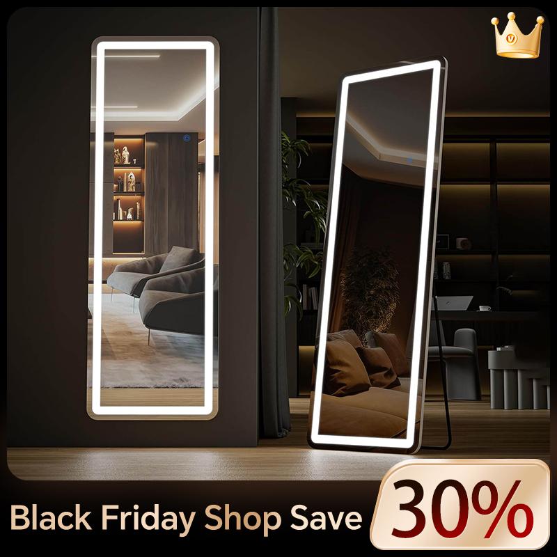 Full Length LED Mirror with Stand, 64