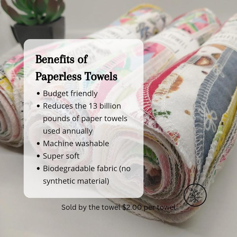 Reusable Paperless Towels 12 pack - clearance variety pack