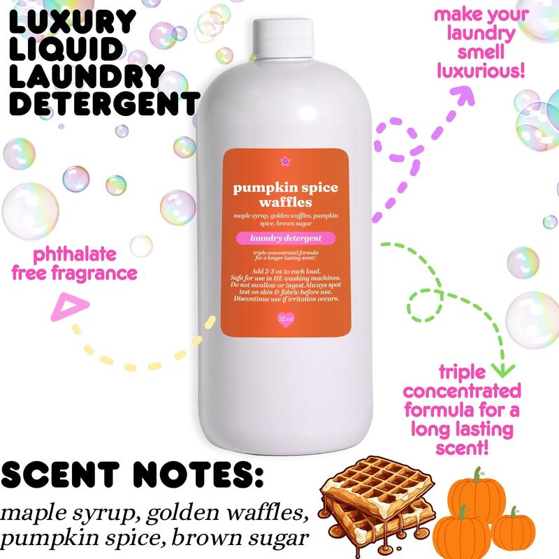 Luxury Liquid Detergents - 32oz Household Scented Laundry Detergent - Long-lasting Scent