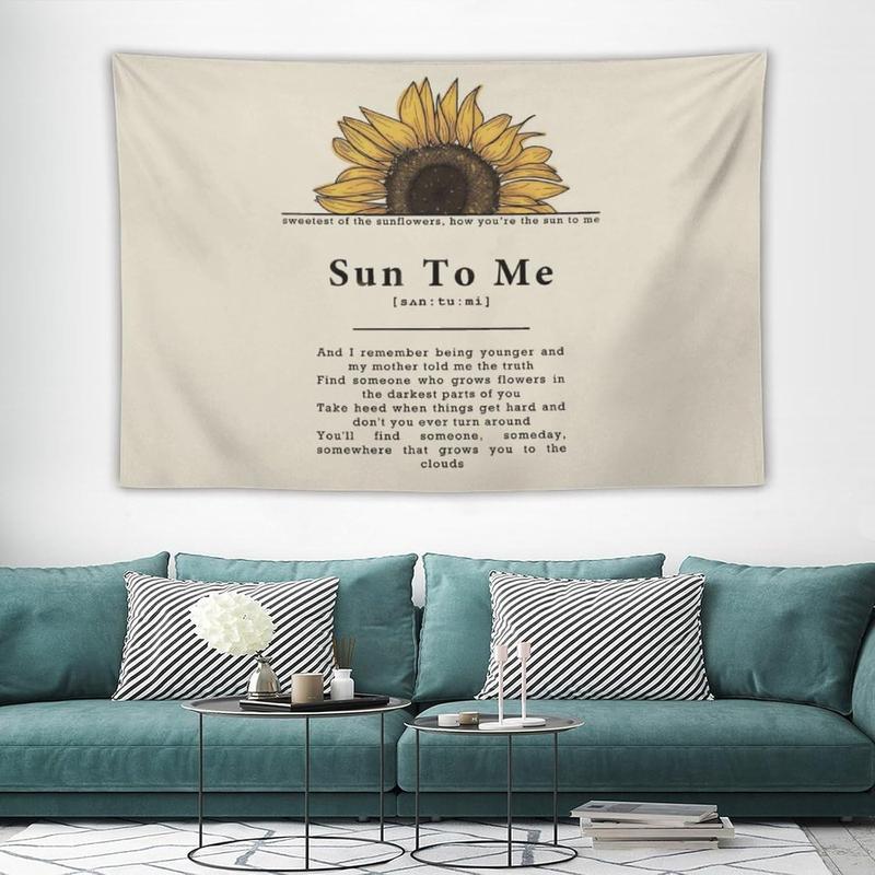 Sun to Me Lyrics Country Music Tapestry 40x60 Inch Posters Wall Hanging Art for Home Bedroom Living Room Dorm Decor Banner Gift