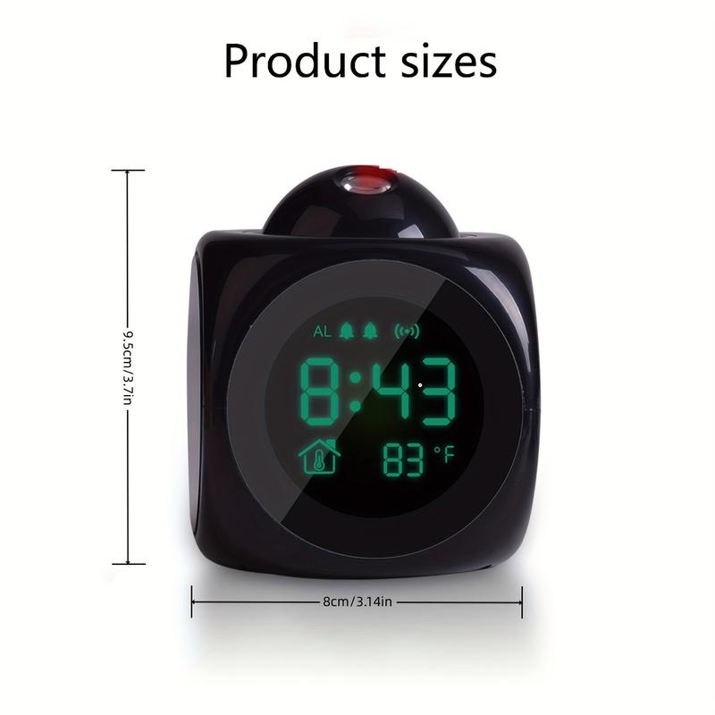 2024 New LCD Digital Projection Alarm Clock, LCD Screen Display Alarm Clock Time, Time Wall Projection Alarm Clock, Durable Alarm Clock For Living Room Bedroom, Room Decor, Home Decor Black friday, Christmas gift