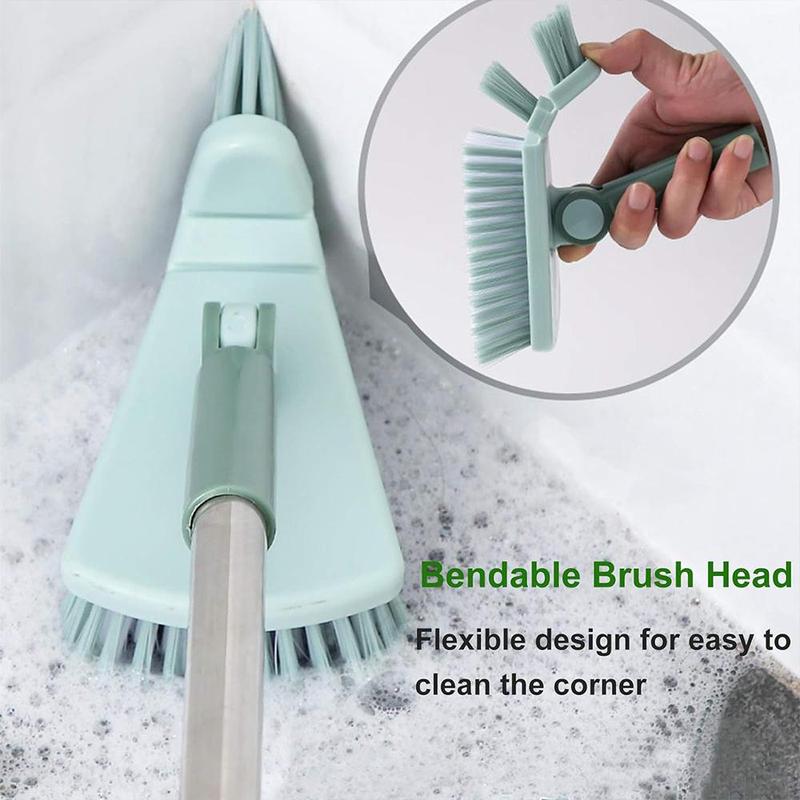 Stiff Bristle Shower Brush, Removable Cleaning Brush with Long Handle, Home Essentials Professional Cleaning Tool for Bathroom & Kitchen & Balcony, Cleaning Supplies 2024 Rug Cleaning, Summer Gift