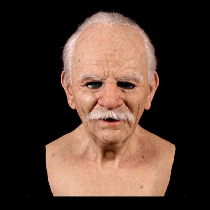 Realistic Bald Old Man Mask Breaking Bad Walter White Mask Heisenberg Latex Mask Adult Halloween Cosplay Party Masquerade Props scream mask bling halloween