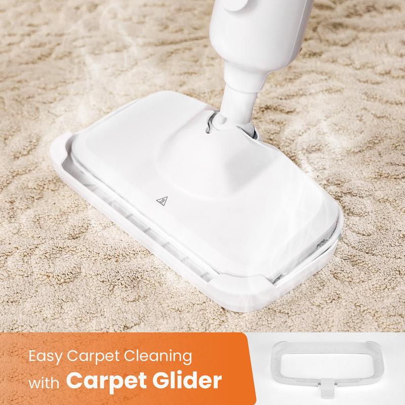 Crafted Comforts Co. Steam Mop for Floor Cleaning - Lightweight Hardwood Tile Laminate Floors Cleaner with 2 Washable Pads