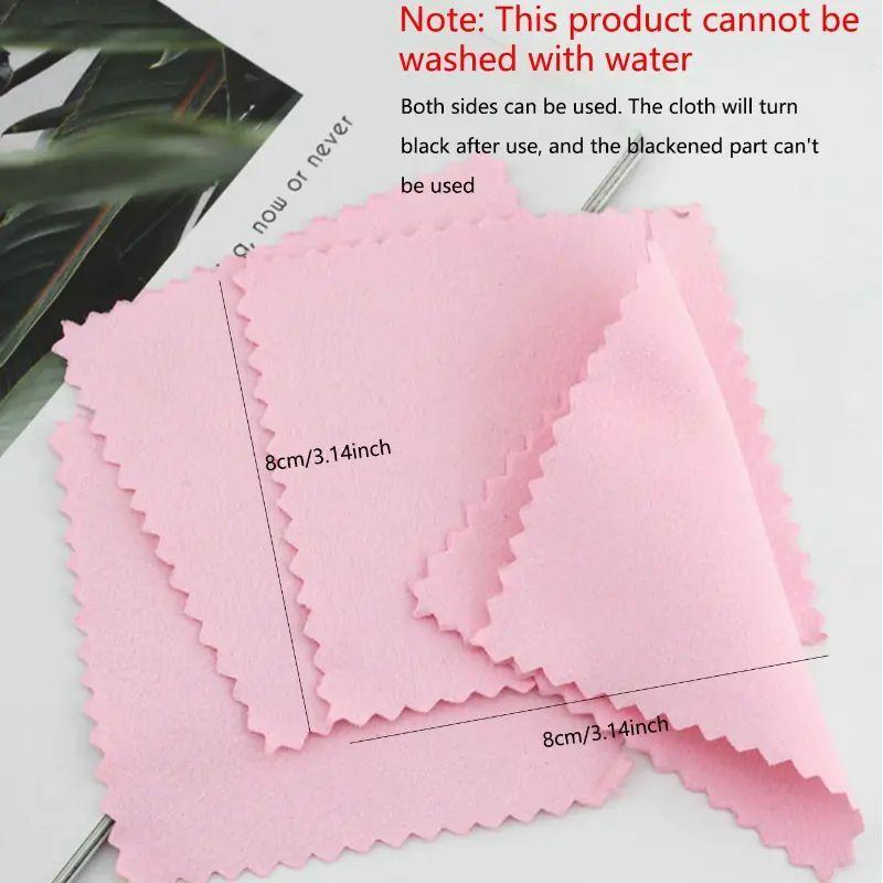 Jewelry Cleaning Cloth, 10pcs set Double-sided Velvet Eraser Polishing Wiping Cloth, Cleaning Tool for Jewelry