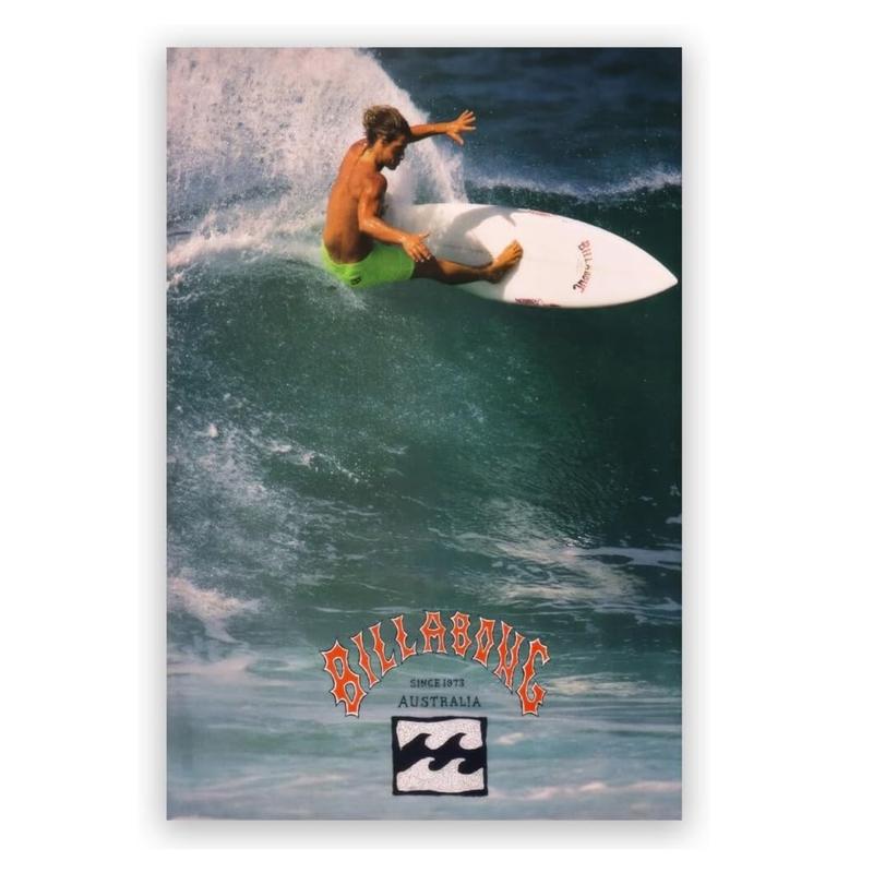 1990 Surf Poster Retro Ocean Print Hawaii Summer Beach Newspaper Canvas Surfer Wall Art Aesthetic for Beach Lovers high quality canvas art room decor