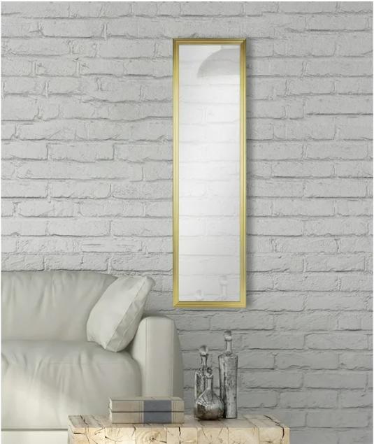 13x49 Full-Length Rectangular Gold Mirror Decor Traditional