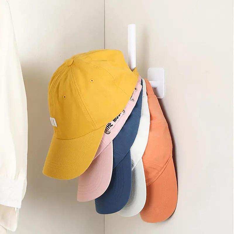 L-shaped Baseball Caps Organizer, Wall Mounted Hat Hooks, Multifunctional Home Clothes Organizers for Kitchenware & Paper Towels, Summer for Gift