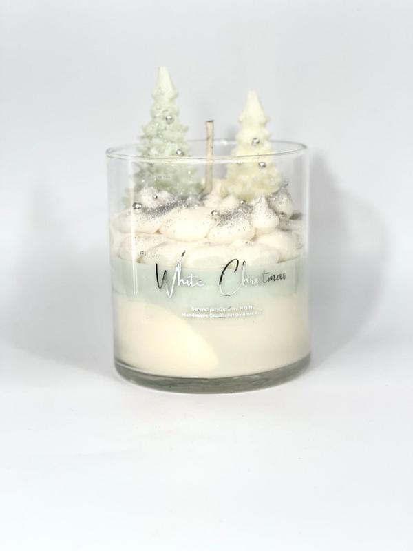 White Christmas Candle (16 oz) Birthday Gift, Gift For Her, Best Gift , Christmas Gift, Soy Candle, Dessert Candle, Christmas Candle