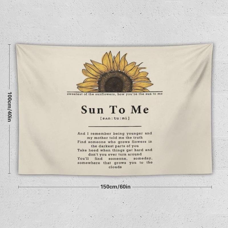 Sun to Me Lyrics Country Music Tapestry 40x60 Inch Posters Wall Hanging Art for Home Bedroom Living Room Dorm Decor Banner Gift