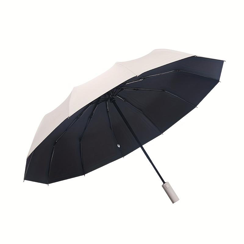 12-Rib Automatic Folding Umbrella - Storm-Defying, Super Waterproof, Sun & Rain Dual-Use, Advanced UV Protection, Extra-Sturdy Windproof Frame