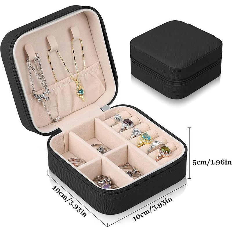 Letter Pattern Jewelry Storage Box, 1 Count Jewelry Organizer, Jewelry Storage Box for Earring Ring, Fashionable Organizer for Home & Travel